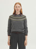 Wool Jumper With Jacquard Fretwork