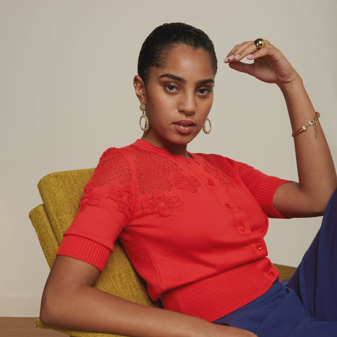 Yoke cardi Hamilton & Murray Boutique