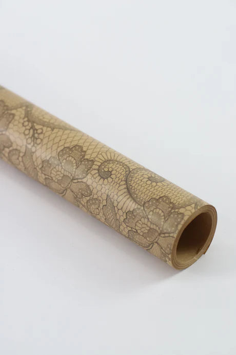 lace print wrapping paper roll