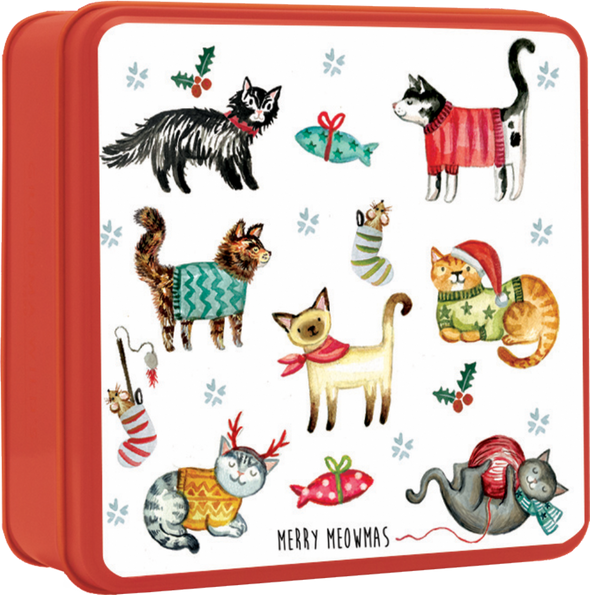 Merry Meowmas Assorted Biscuits Gift Tin