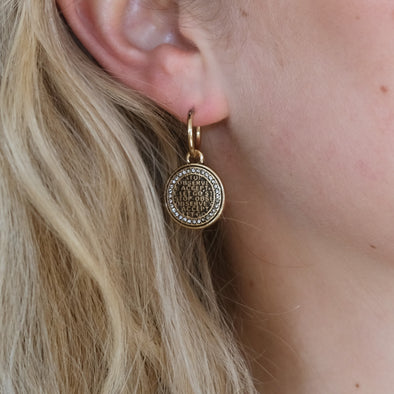 Earrings with Coins of relief coins - Gold