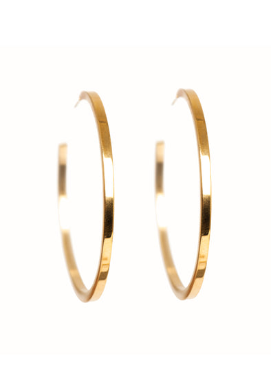 Large Hoop Earrings - Gold