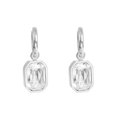 Pure Steel Earring - Crystal