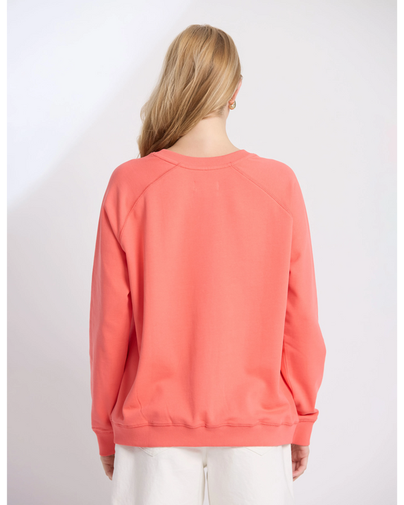 Classic Sweat Embroidered Logo Coral
