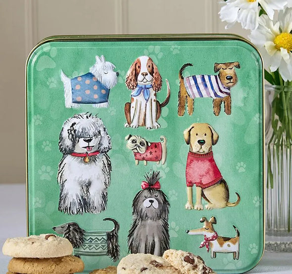 Dogs in Jumpers Assorted Biscuits Gift Tin