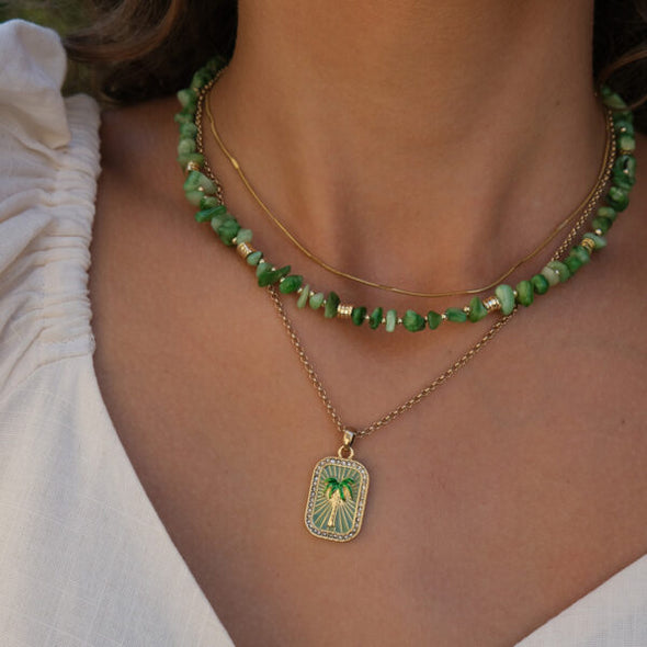 Necklace - Wild Nature - Green Shell