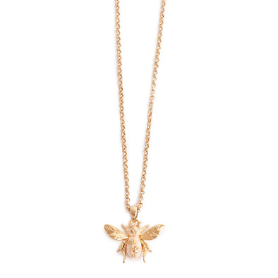 Floral Bee - Short Chain - Gold