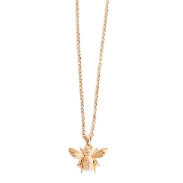 Floral Bee - Short Chain - Gold