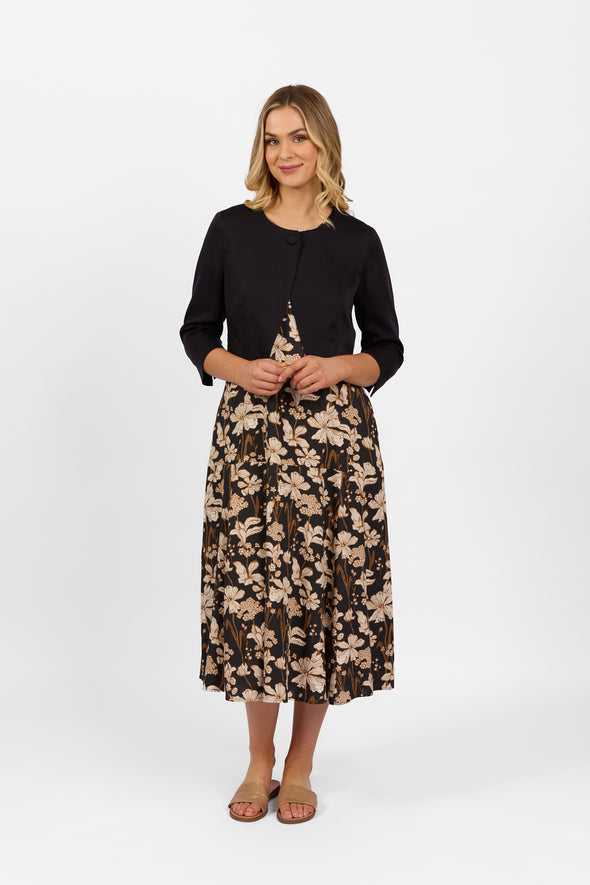 3/4 sleeve single button jacket