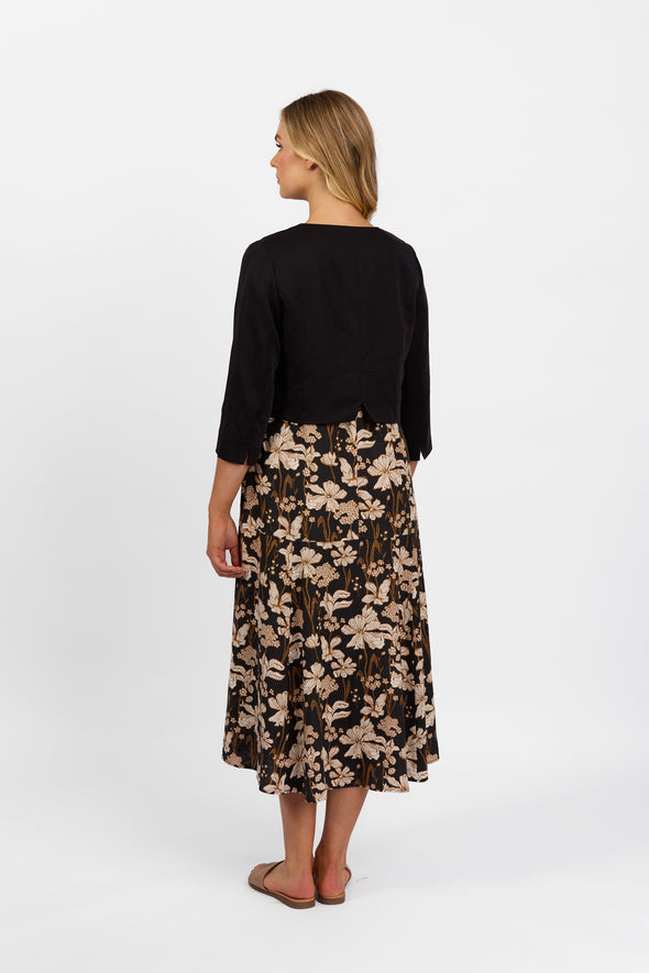 3/4 sleeve single button jacket