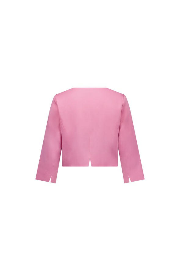 3/4 sleeve single button jacket