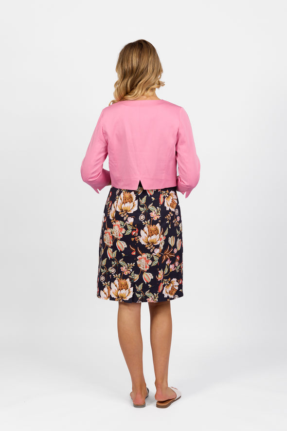 3/4 sleeve single button jacket
