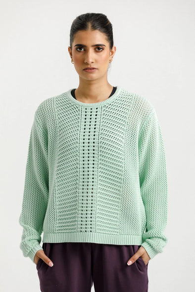 Cotton crochet sweater