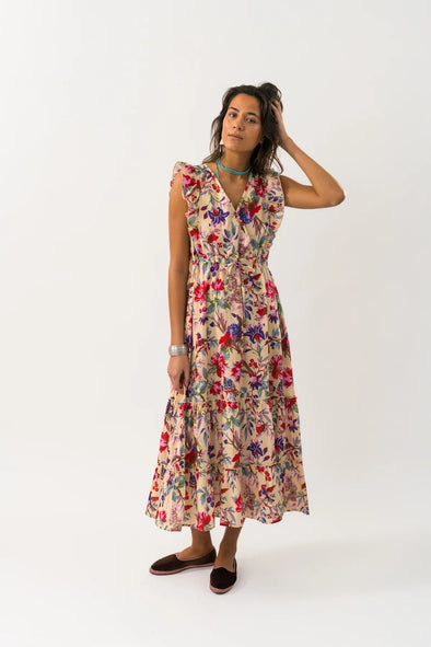 Samo Midi Dress Flower Print