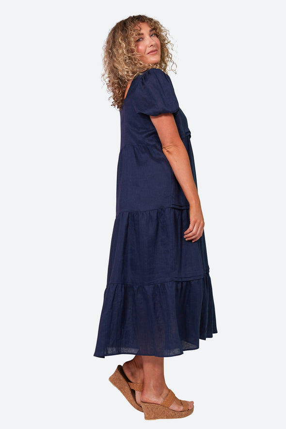 La Vie Pintuck Maxi Dress