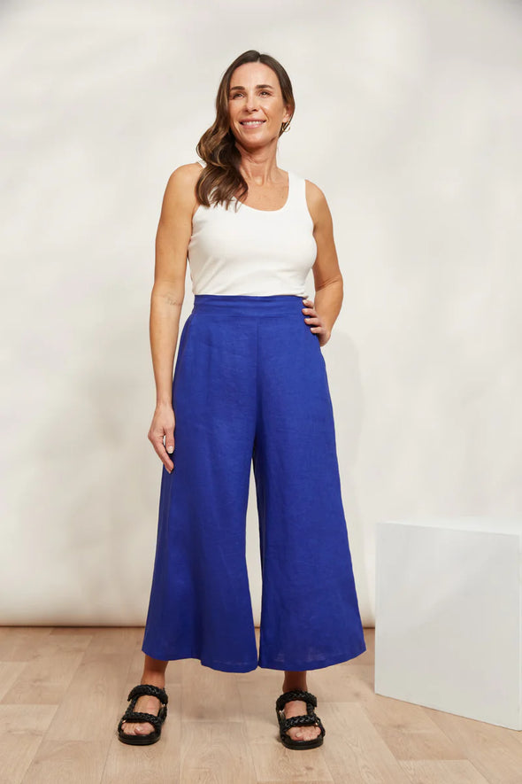 Halcyon Crop Pant-Cobalt