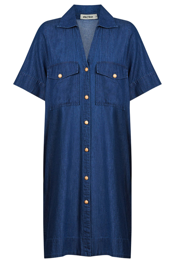 Melenia Denim Shirt Dress