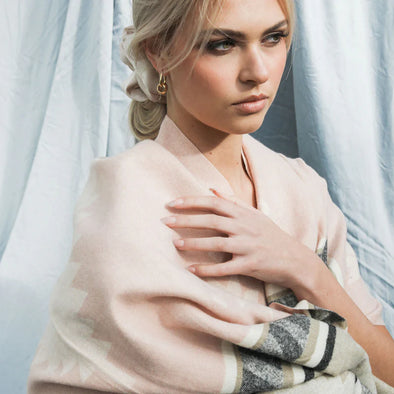 Native print pink scarf