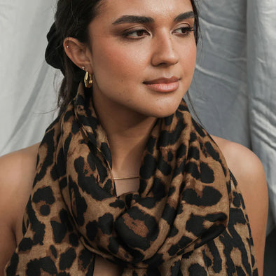 Leopard print scarf