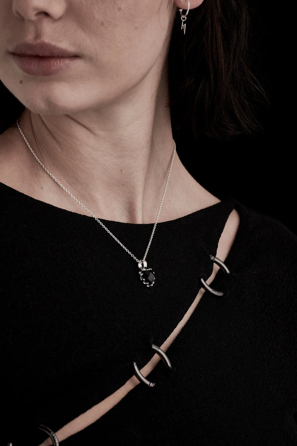 Love Claw Necklace  - Onyx