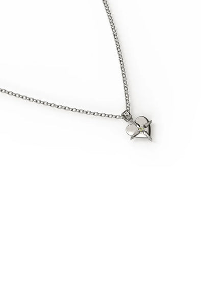 Birthstone Heart Necklace August Peridot
