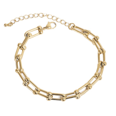 Pure Steel Bracelet - Gold Link