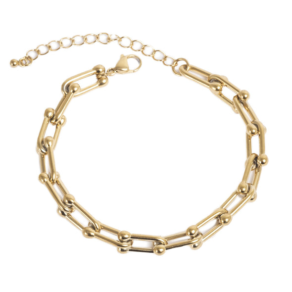 Pure Steel Bracelet - Gold Link