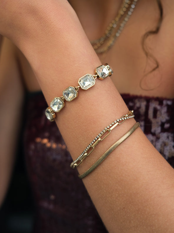 Reflections Crystal Bracelet - Gold