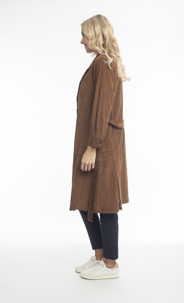 Cord Trench Coat - Tan