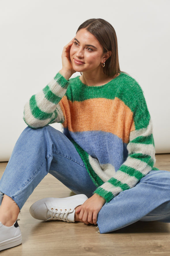 Serene Jumper - Meadow Stripe