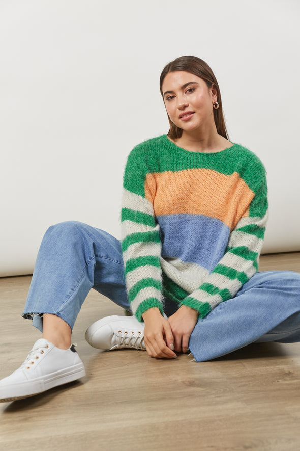 Serene Jumper - Meadow Stripe