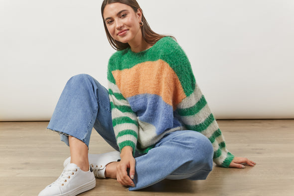 Serene Jumper - Meadow Stripe