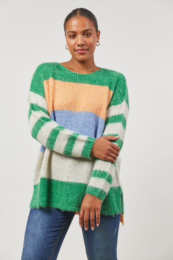 Serene Jumper - Meadow Stripe