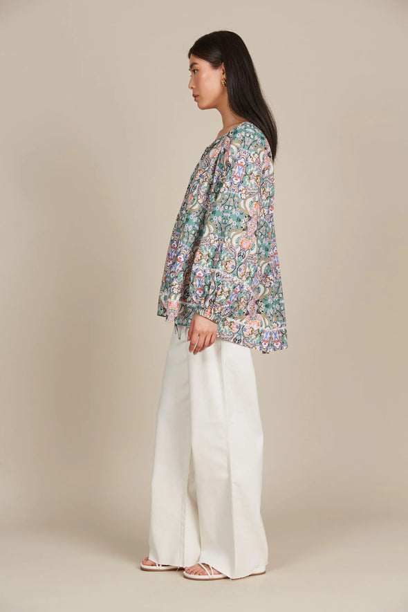 Remi Blouse-Lotus Print