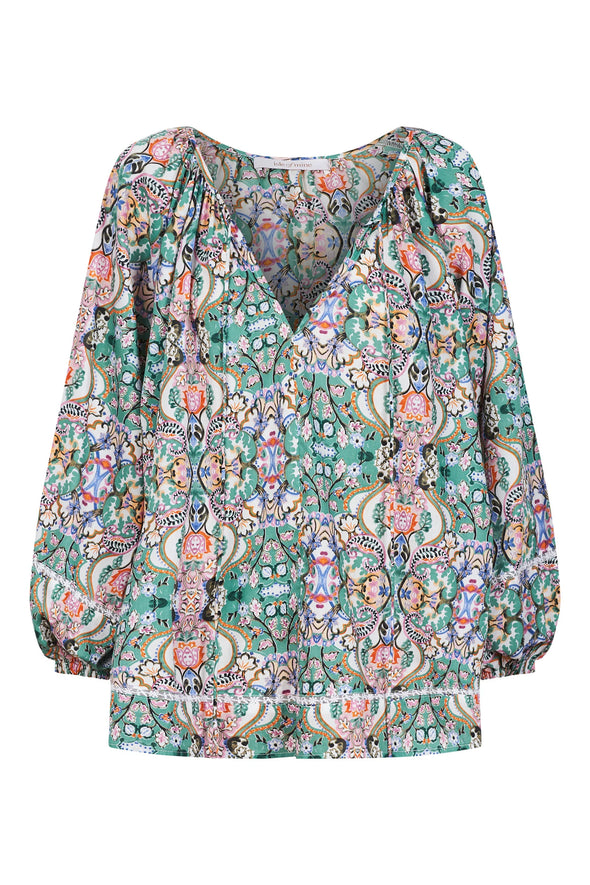 Remi Blouse-Lotus Print