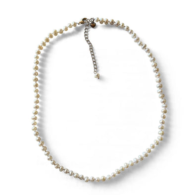 Silver Perle 4mm Fresh Water Pearl Necklace 45cm