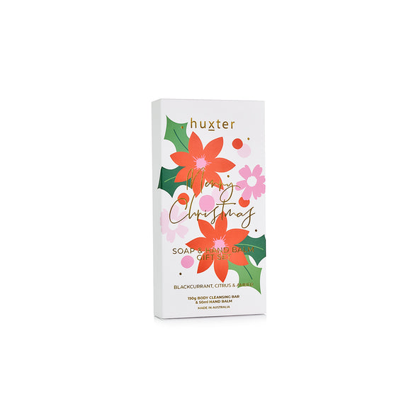 Soap & Hand Balm Gift Set - Xmas Flowers Collection