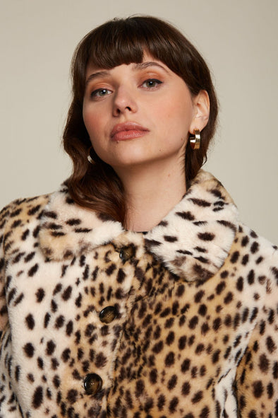 Anais Coat - Cheetah Fur