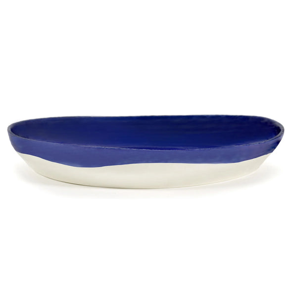 Serving Bowl M Blue with White Dots
