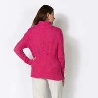 Cable fleck round neck knit