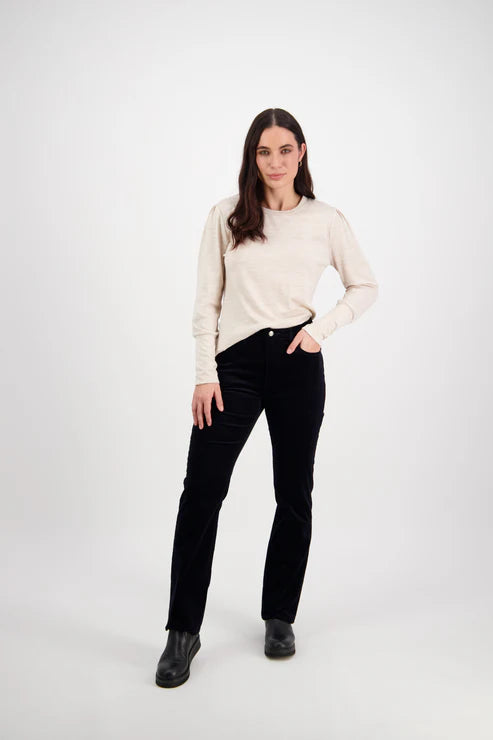 Slim leg full length cord pull on pant