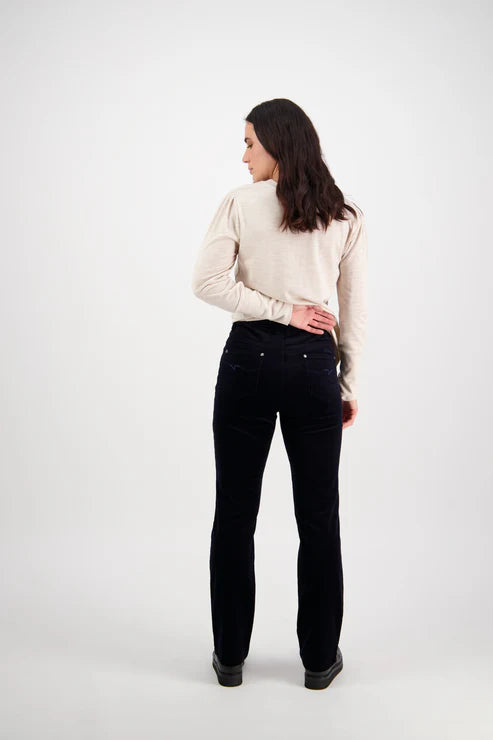 Slim leg full length cord pull on pant