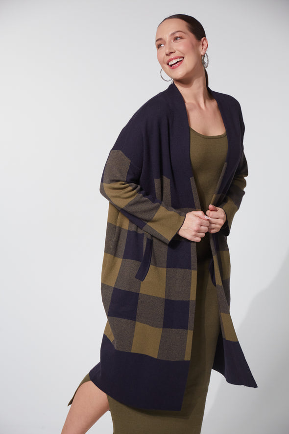 Harris Cardigan - Midnight Check