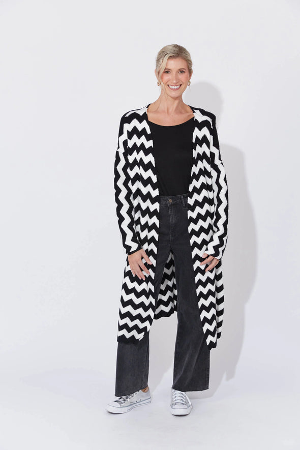 Marrakesh Cardigan-White/Kohl