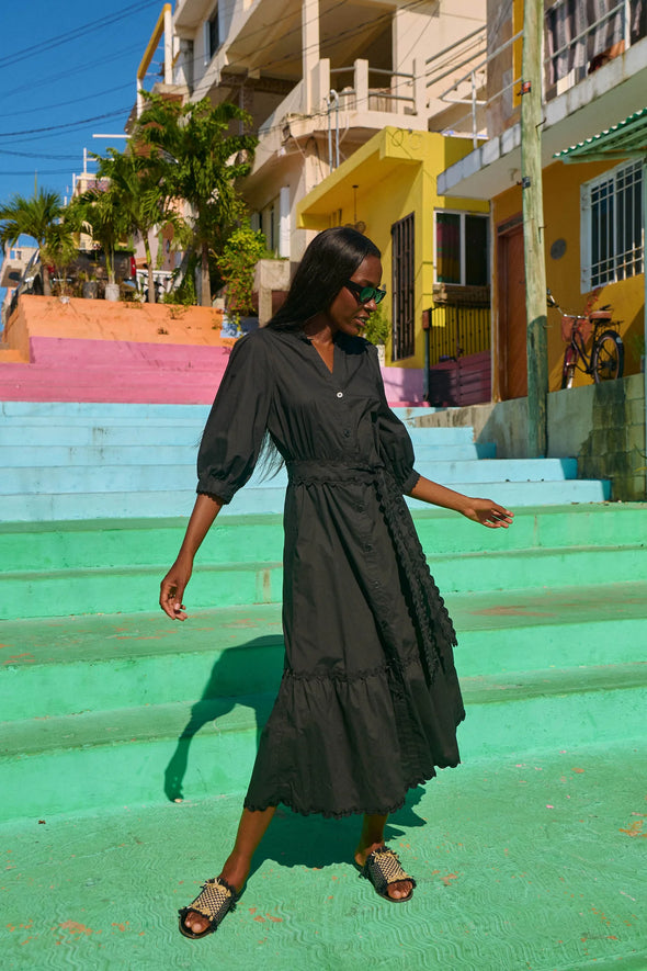 Brasilia Button Maxi Dress