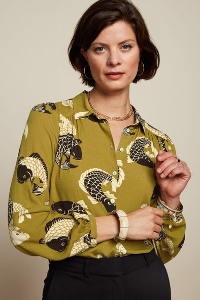 Carina Blouse - Koi Print