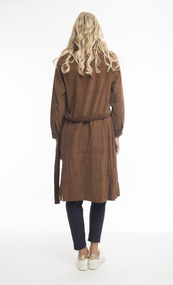 Cord Trench Coat - Tan