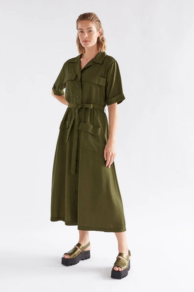 Eine Shirt Dress Bright Olive