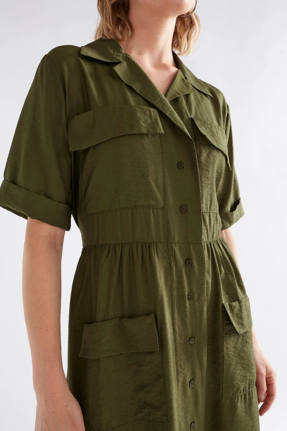 Eine Shirt Dress Bright Olive