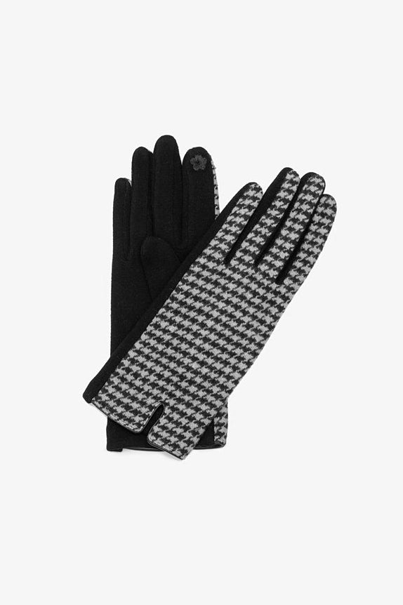 Houndstooth Gloves - B&W